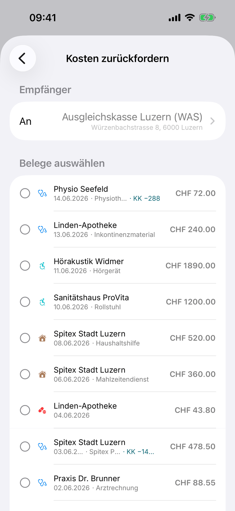 Auslagen & Abrechnung